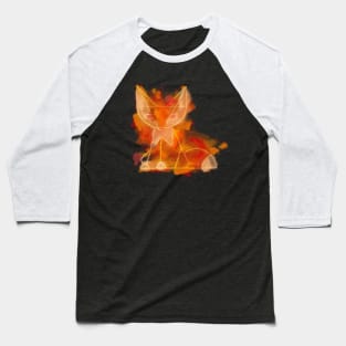 Fox Low Poly Art Watercolor Polygon Baseball T-Shirt